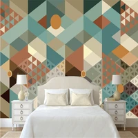 custom modern 3d photo non woven wallpaper 3d mural wallpaper simple abstract geometric triangular wallpaper mural home decor