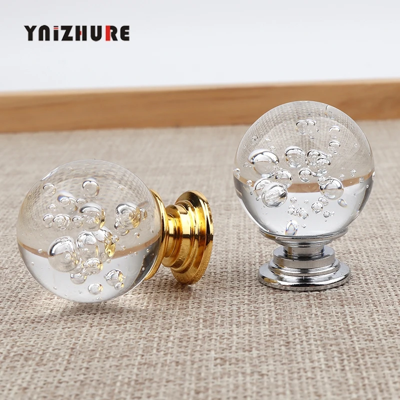 Ручки для шкафа ящики кухонного ручки из прозрачного хрустального стекла 30 мм 1