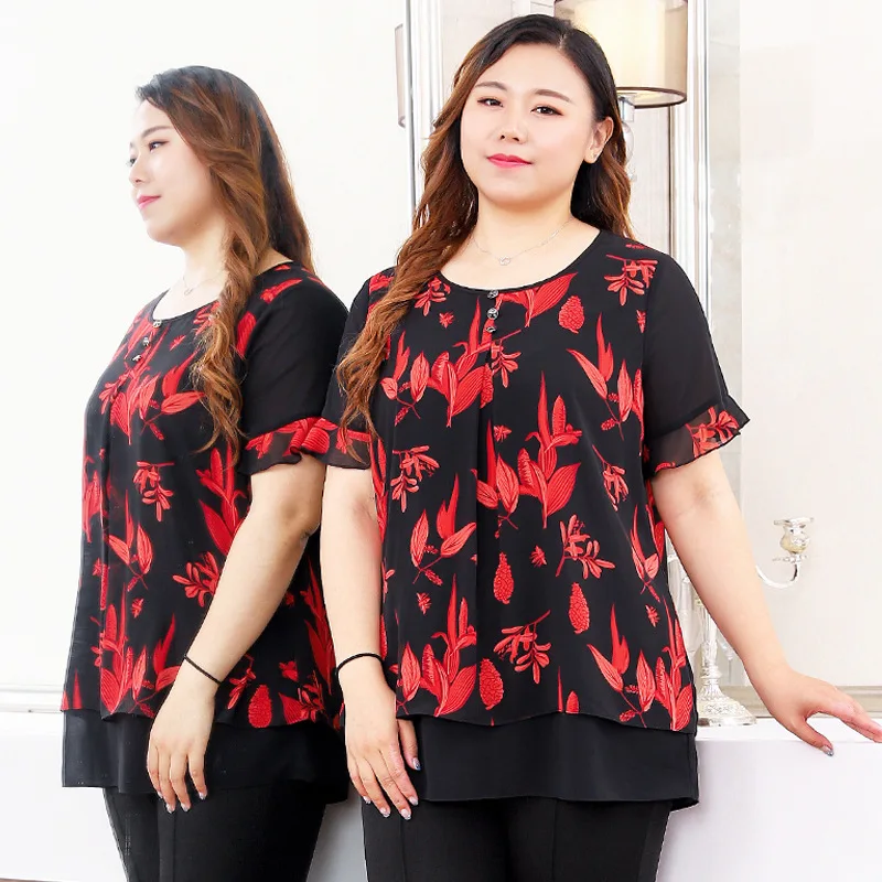 Модная женская летняя одежда больших размеров 4XL 6XL 8XL 10XL Российские размеры 66 62 58