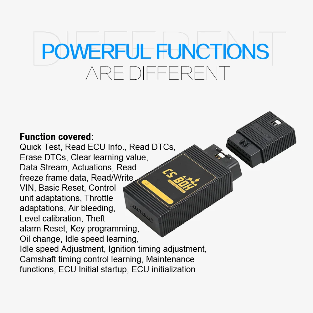 AUTOOL CS BOX OBD 2 II Автомобильная мульти система Bluetooth и т. д. ABS ключ кодирования DTC Reader