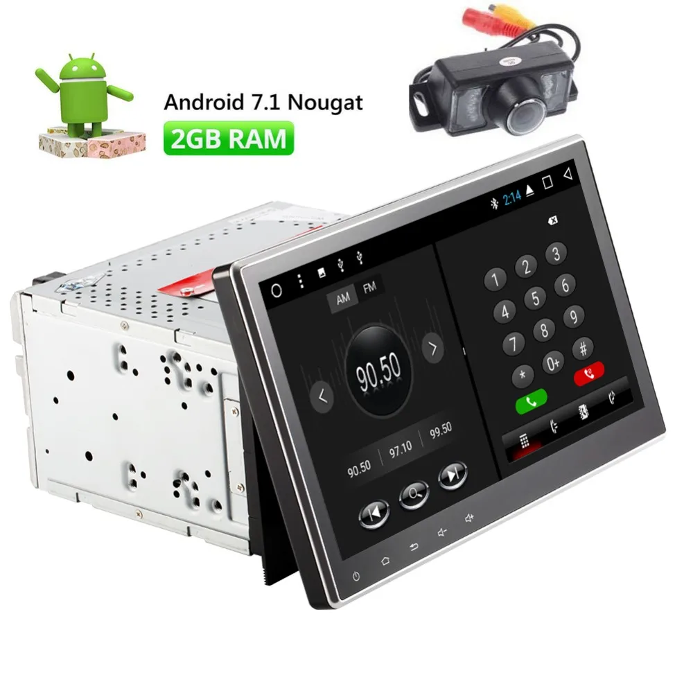 10 1 дюймов Android 7 головное устройство 2 Din In Dash автомобильный dvd плеер