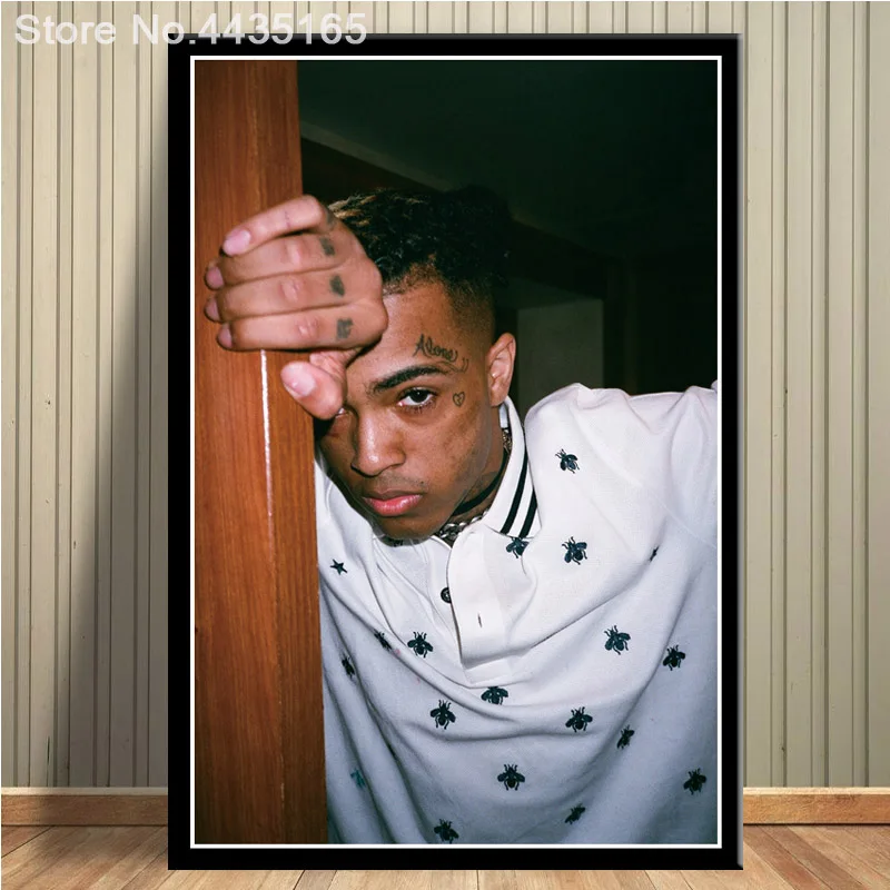 Оранжевый XXXTentacion рэпер музыкальный певец плакаты и принты настенные художественные картины для гостиной домашний декор декоративный плакат - Цвет: Оранжевый