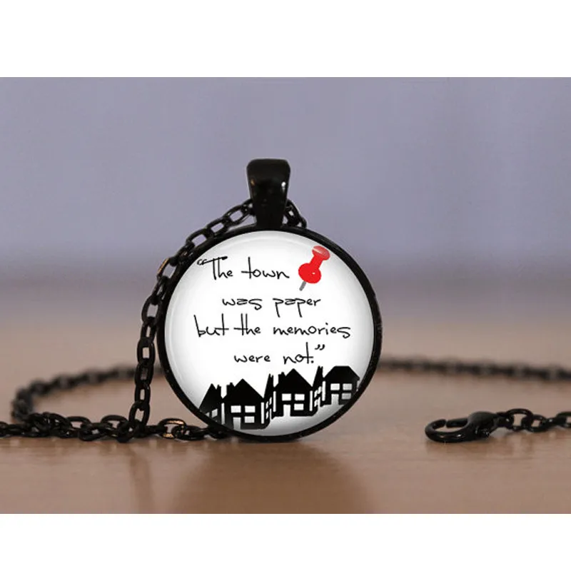 Бумажные Города Джон зеленый Цитата подвесное ожерелье брелок карманные часы |