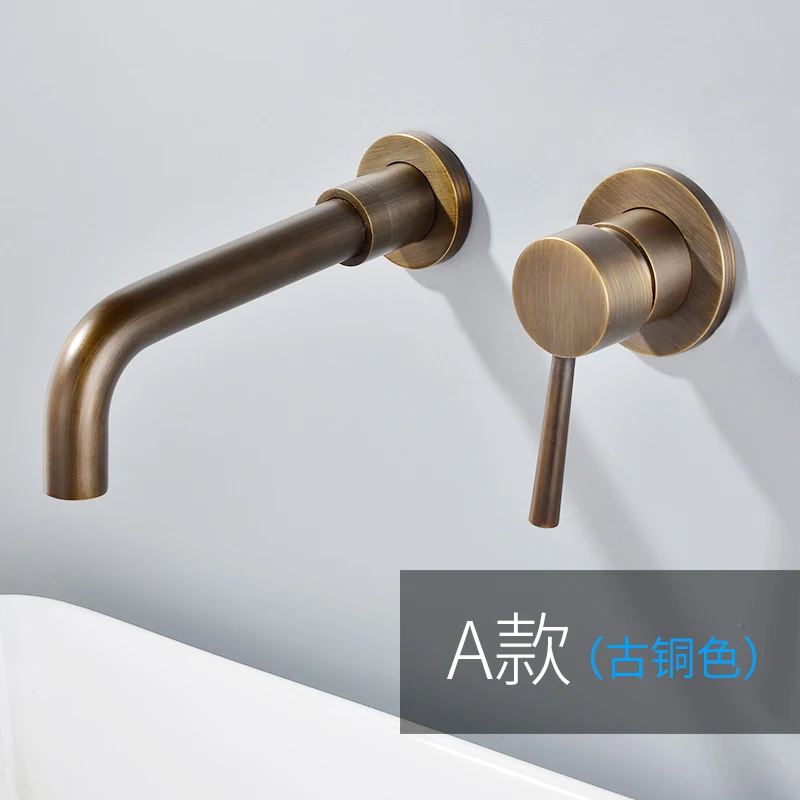 

Solid Brass Concealed Bronze Bathroom Faucet Bathtub Water Tap Brushed Hot and Cold Mixer Set Shower Faucets Bath Accesspories