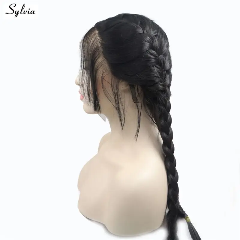 Sylvia #2 плетеные парики 2 * твист косички синтетические кружева спереди парик