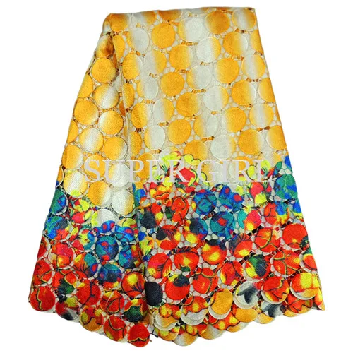 Последнее золото corlor Африки кружевной ткани 2017 оптовая продажа Франции