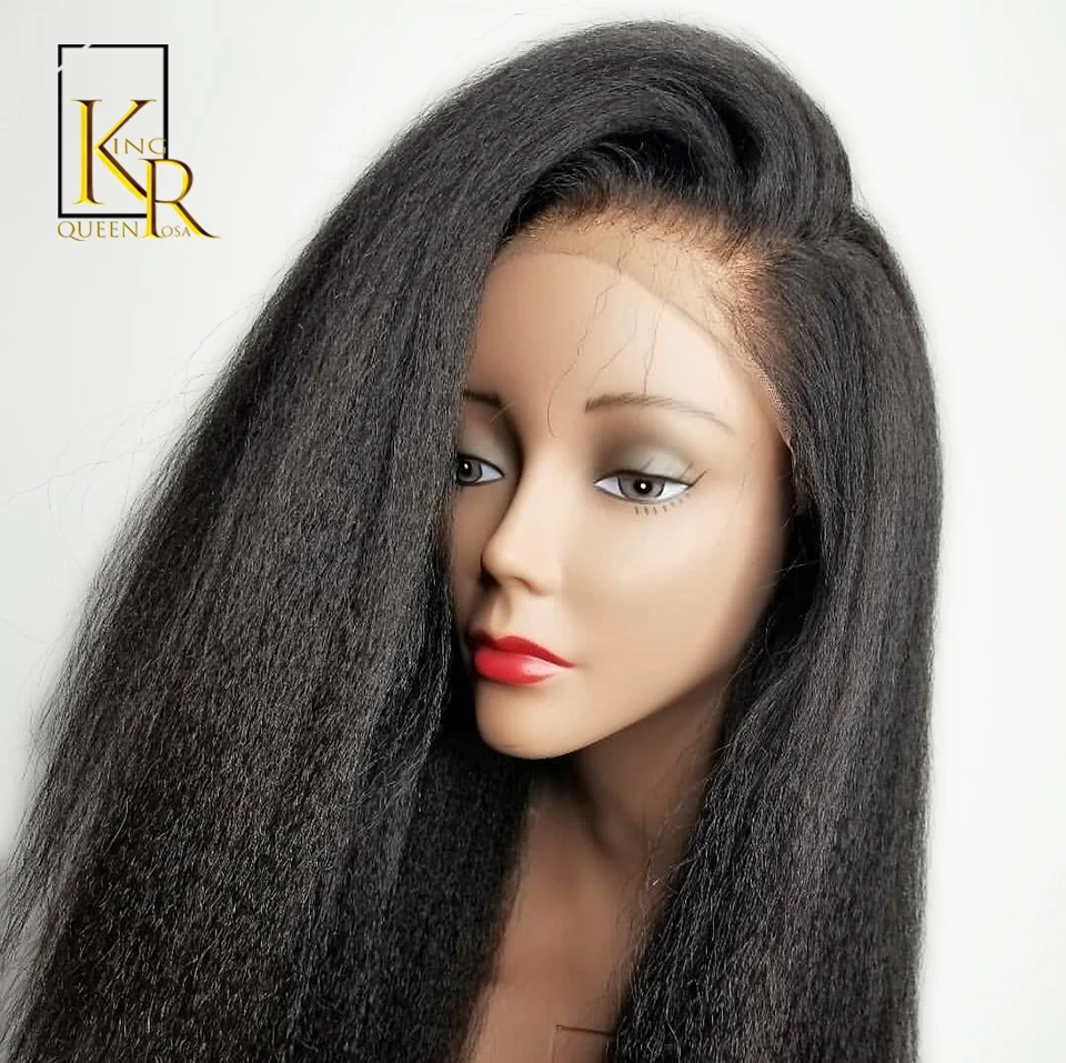 Кудрявый прямой парик бразильский Remy 13x4Lace передние человеческие волосы парики для черных женщин итальянский яки с ребенком натуральный предварительно выщипанный VSBOB