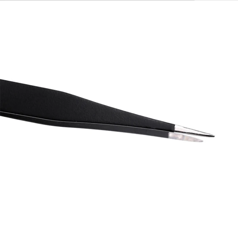 

Anti-Static Stainless Steel Black Tweezers Curved Straight Nail Art Acrylic Gel Picking Rhinestones Gem Decor Tool D017