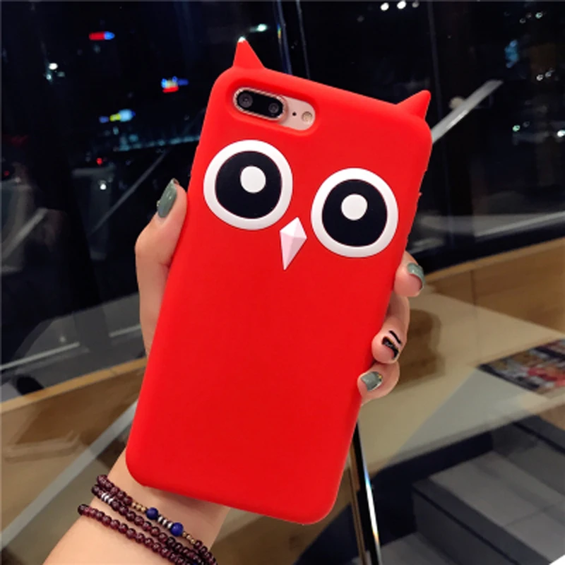 3D Модный мягкий силиконовый чехол с рисунком совы для iPhone 4G 5G 6G 7G 8G 6 7 8 Plus X Xiaomi 4 5X5 5S