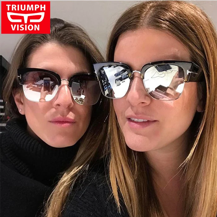 Женские Полуободковые очки TRIUMPH VISION трендовые Квадратные Солнцезащитные