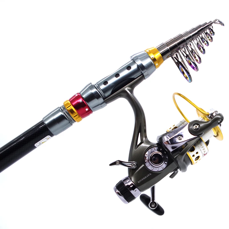 

2016 New 1.8-3.6M Carbon Telescopic Fishing Rod with10BB Spinning Metal Aluminium Alloy Reel Lure Pole Reel Combos Kit Set