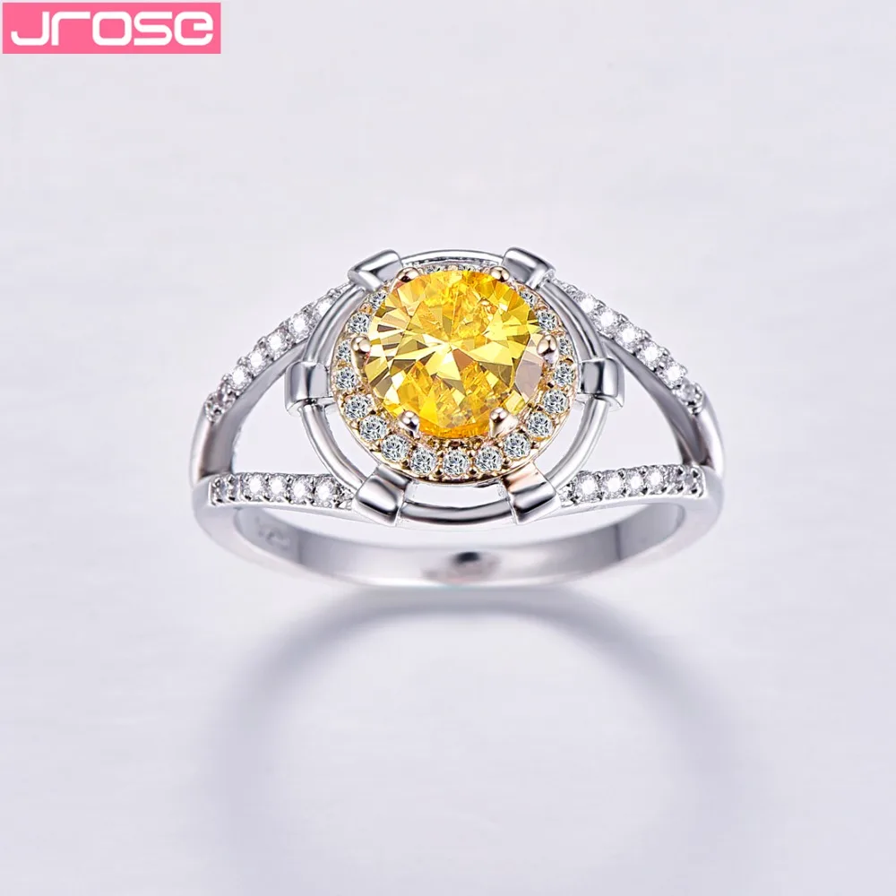 JROSE 2019 классические кубические циркониевые свадебные кольца вечная для женщин