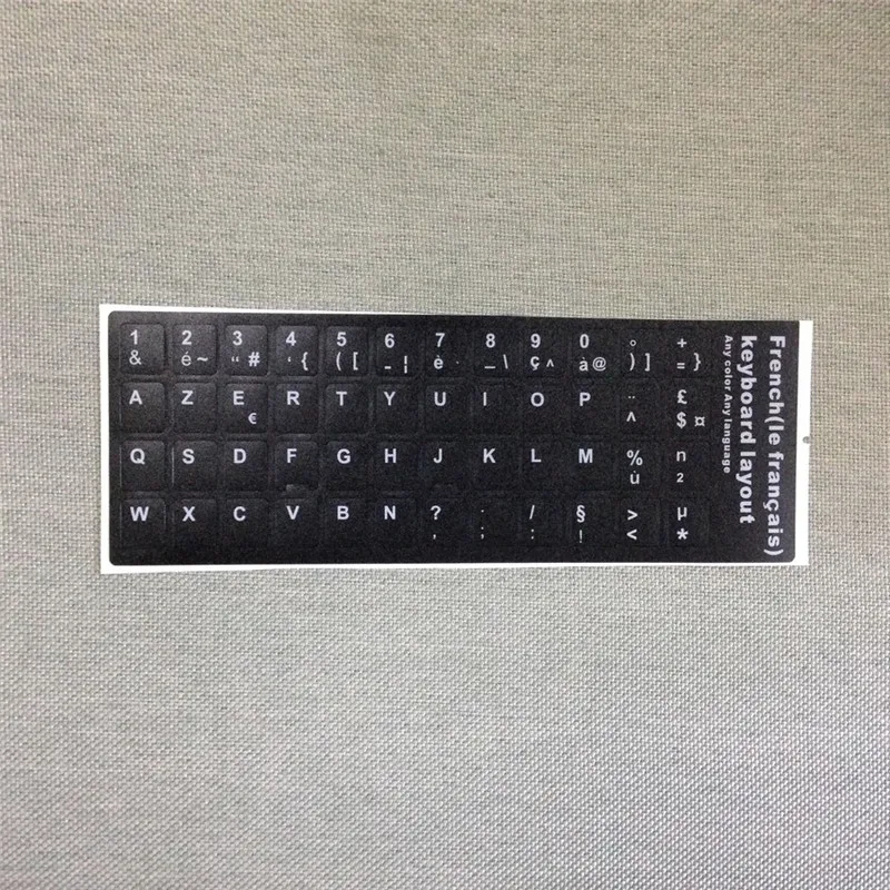 Стандартный водонепроницаемый Frech буквы алфавит клавиатура раскладка наклейки