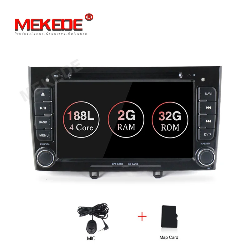 car dvd MEKEDE 2+ 32g Android 9,1 автомобильный dvd-плеер gps навигация Мультимедиа для peugeot 308 408 Радио 2009- стерео головное устройство автомобиля - Цвет: car dvd