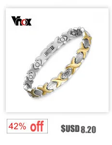 Vnox женский Браслеты золото-цвет Нержавеющая сталь Любовь Bijoux Регулируемый Длина