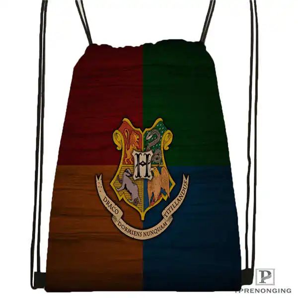 Drawstring Backpack Custom Hufflepuff-Гарри-Поттер-@ 1 походная сумка на шнурке милый рюкзак для детей(черная спинка) 31x40 см#2018612-01-(12 - Цвет: Drawstring Backpack