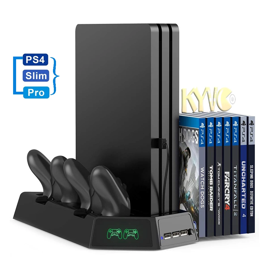 PS4 Slim/Pro универсальная вертикальная подставка с двойной контроллер Зарядное