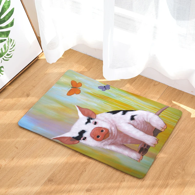 Скандинавский INS Стиль Печатный дверной коврик Кот мультяшный ковер