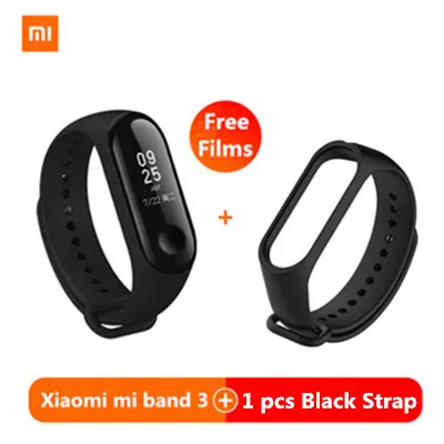 3 add Black strap Xiaomi mi band 2 Смарт-браслет mi Группа miband 2 Смарт-часы Фитнес трекер сердечного ритма Touchpad OLED - Цвет: 3 add Black strap
