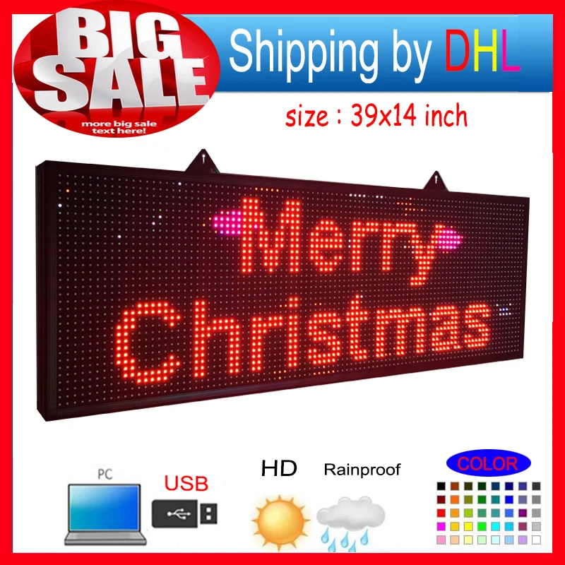 Полноцветный RGB программируемые светодиодные вывески/P10 smd наружный светодиодный