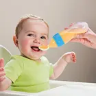 Силиконовая ложка для дозирования детского питания, бутылочка для кормления малыша с ложкой для кормления риса, злаков, ложка для кормления для младенцев
