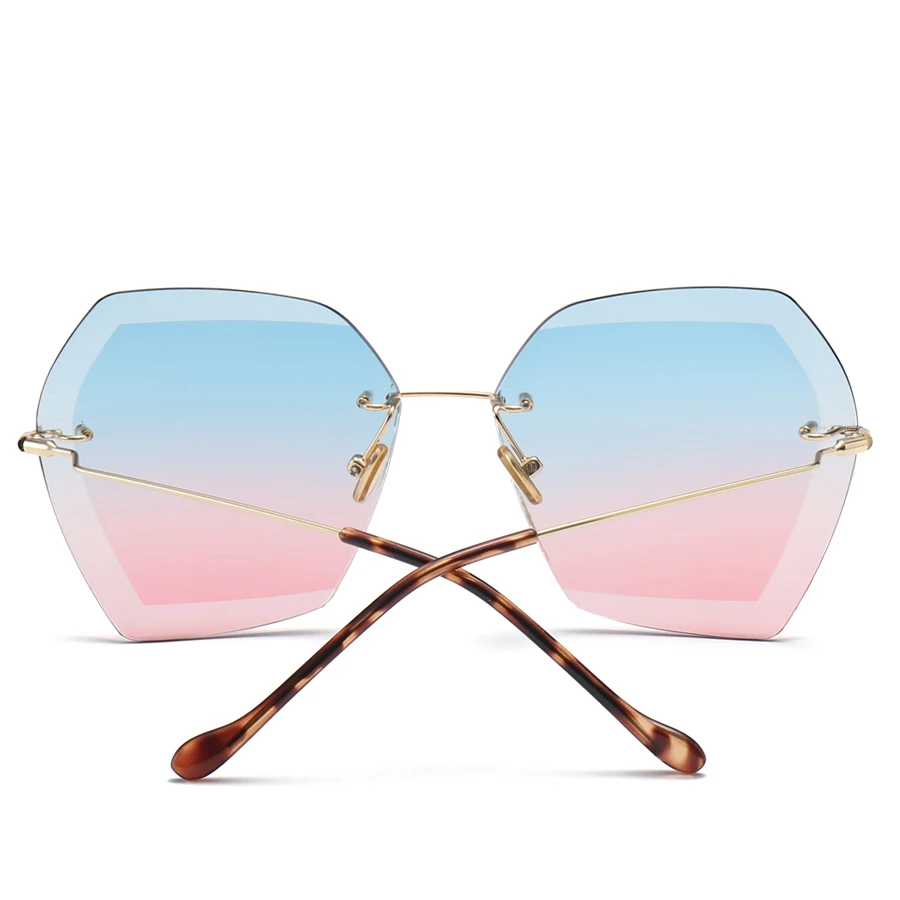 Rimless Sunglasses Mirrored Women Sun Glasses For Men Polarized Frameless Womens Designer Luxury | Аксессуары для одежды