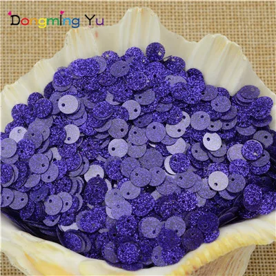 Purpel 900 шт(30 г) 6 мм, плоские круглые пайетки с блестками с блеском порошок для Свадебные украшения, одежде патчи Швейные craft - Цвет: Purpel