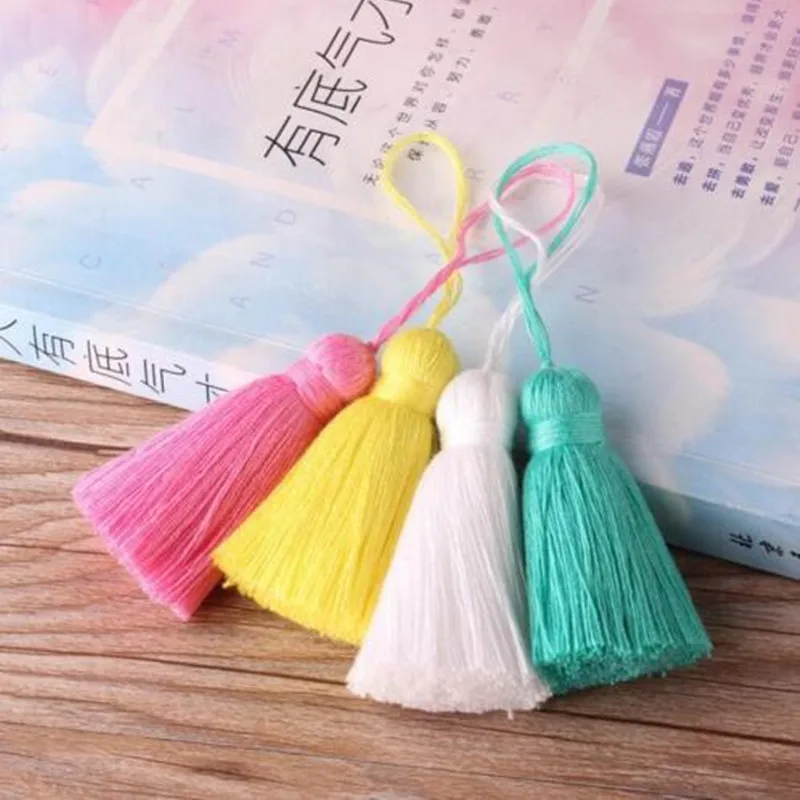 DIY 2 шт. простой хлопок кисточкой кулон ремесла/одежда/серьги 5 см