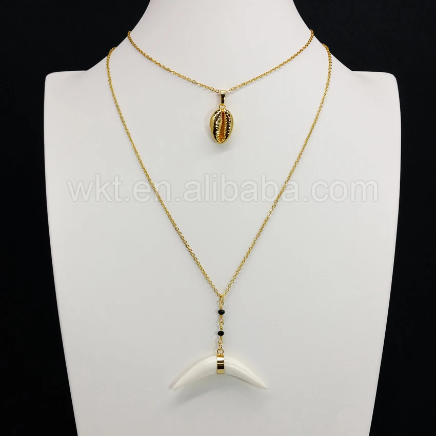 Женское Ожерелье-чокер стильное белое ожерелье с костяным рогом для оптовой