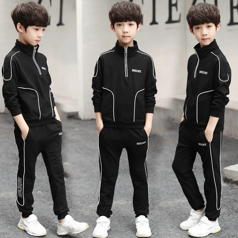 Boys Sportswear Spring Autumn Casual Toddler Teens Clothes Long Sleeve Coat Pant Children Clothing Set Kids Tracksuits | Детская одежда