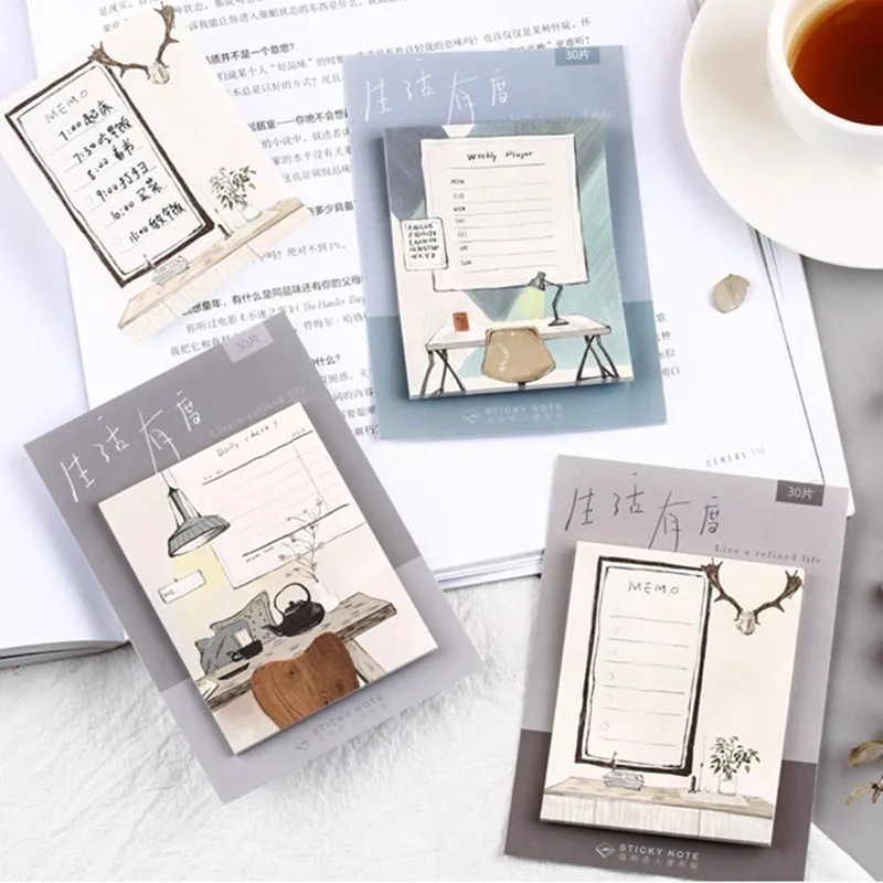 

1 шт. креативный ручной аккаунт липкий блокнот для заметок украшение офиса блокнот планировщик для скрапбукинга стикеры школьные принадлежности 02127