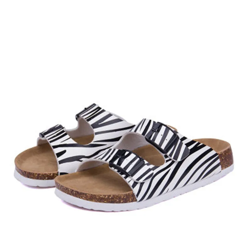 MVP BOY28 color New Summer Beach Valentine Cork Slippers Sandals Casual Double Buckle Clogs Slippers Women Flip Flops Shoe 35-44