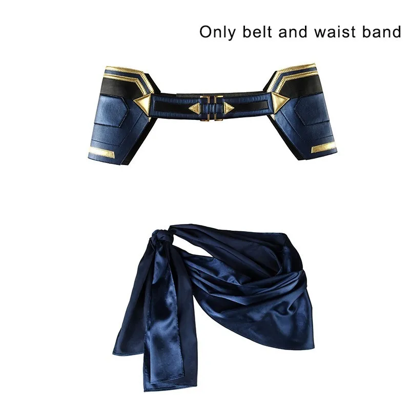 Only Belt waist band Мстители 4 эндшпиль капитан Марвел Косплей мисс Марвел Карол костюм кары Дэнверс фильм комбинезон героиня Хэллоуин только маска жилет сапоги - Цвет: Only Belt waist band