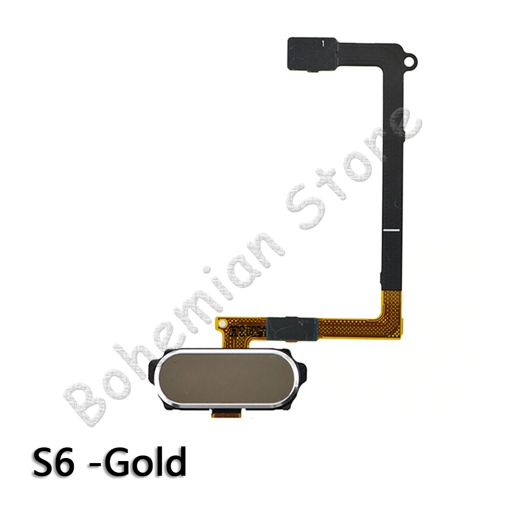 Главная для samsung Galaxy S6 Edge Plus G920f G925h G928f G920v G920t G920s домашняя кнопка датчик отпечатков пальцев гибкий кабель - Цвет: S6 Gold