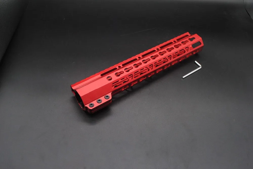 TriRock Black/Tan/Red 11 дюймов Keymod зажим Handguard Free Float Picatinny Rail Mount System Fit .223/5.56 Rifle AR