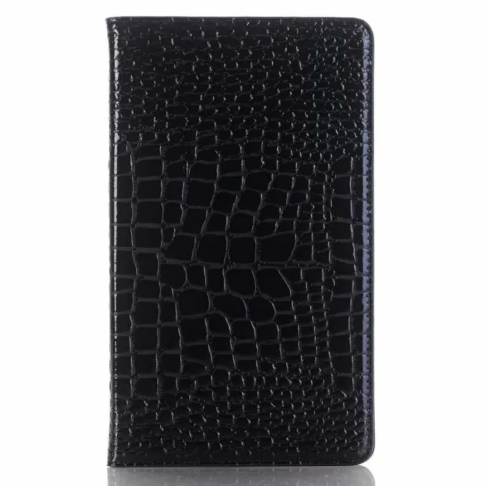 Чехол в стиле крокодила для huawei MediaPad M5 Lite 8,0 T5 8 ''JDN2-W09HN AL00HN флип-Стенд PU кожаный чехол Funda+ пленка+ ручка - Цвет: Черный