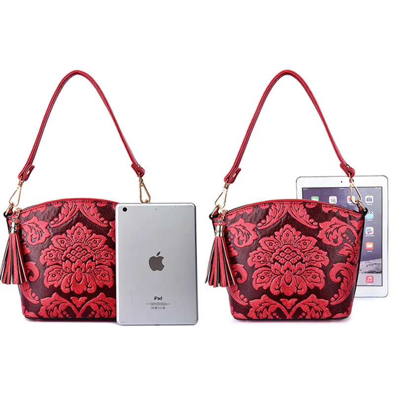 Цветочный китайский стиль Sac основной Femme оболочки сумка женская через плечо