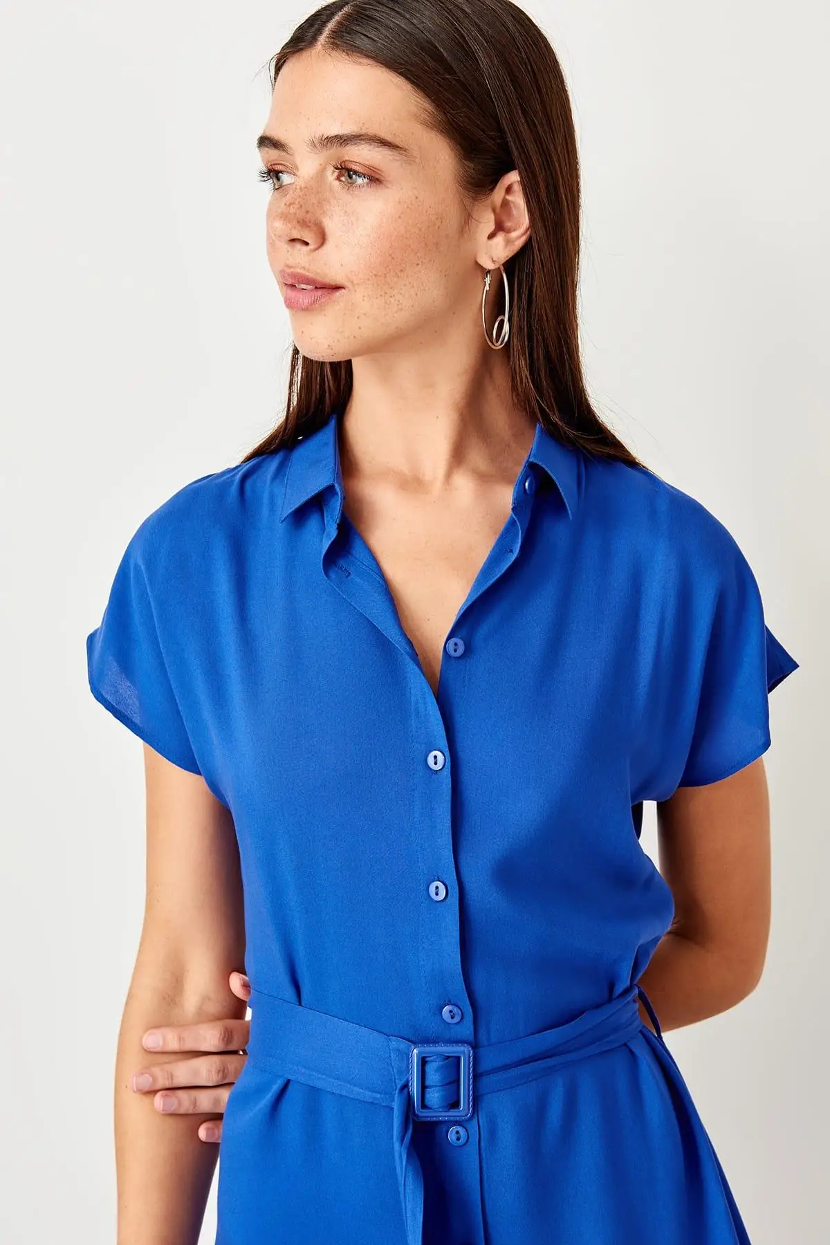 Trendyol Saks Kemerli/платье TWOSS19EL0151 | Женская одежда