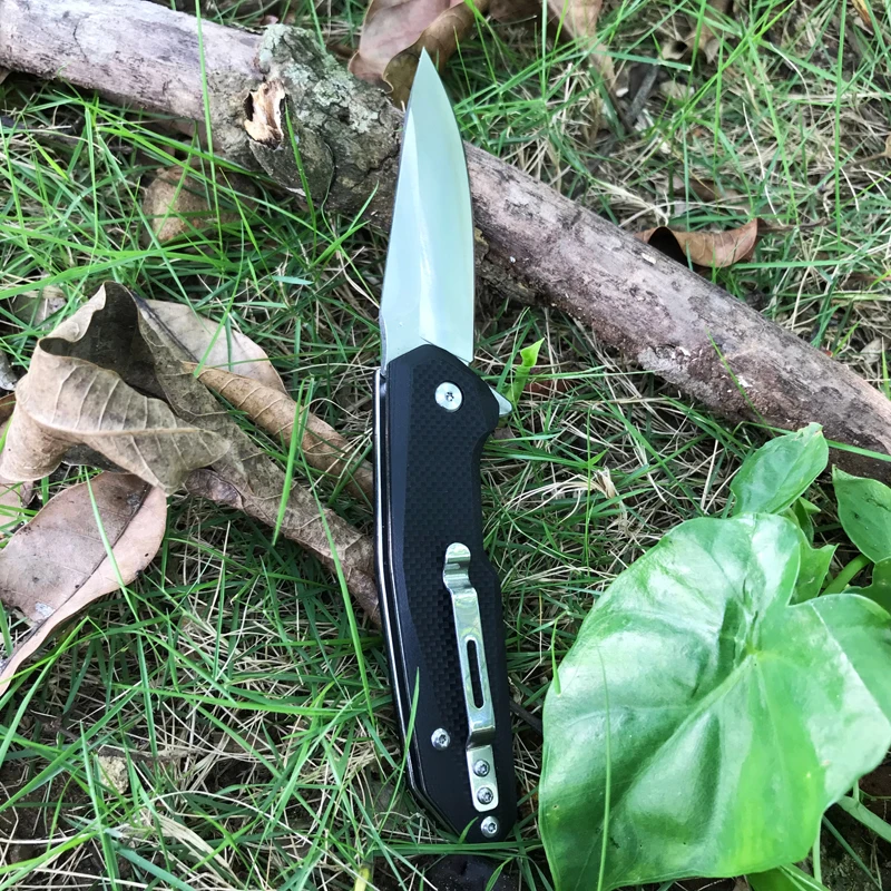 Тактический складной нож для выживания 8Cr18Mov Сталь G10 Ручка наружный рукав EDC