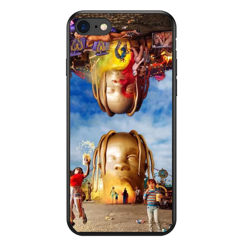 TPU Чехол для телефона Travis Scott Astroworld для iPhone X XS Max XR 8 Plus 7 Plus 6 6S Plus 5 5S SE 4S 5C Мягкий силиконовый черный чехол - Цвет: TPU