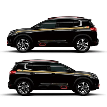 World Datong, автомобильный Стайлинг, Спортивная Автомобильная наклейка для Citroen C5 AIRCROSS Mark Levinson, автомобильные наклейки с обеих сторон - Название цвета: Black car