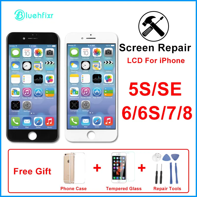 Без битых пикселей экран для iPhone 6 6 S Plus 5S SE iPhone 7 8 Plus ЖК-дисплей с сенсорным экраном AAA Качество для iPhone 6 экран