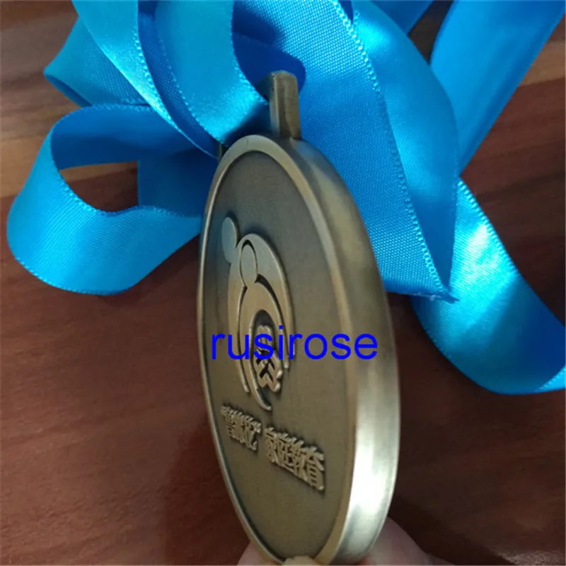 Зеленые бронзовые медали с покрытием индивидуальные для здоровья и бега темно