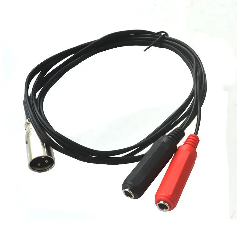 3-контактный разъем XLR с двумя разъемами 1/4 &quot6 35 мм для подключения аудиокабеля Y 1