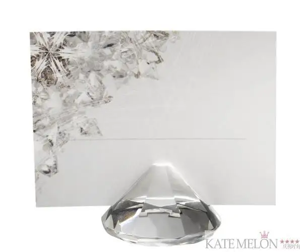 Держатель для карт из оптического стекла в форме ромба свадебное украшение стола