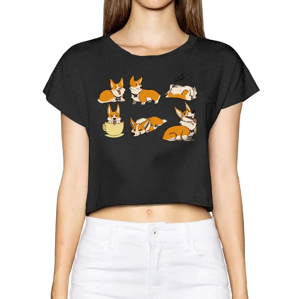 SAMCUSTOM Camisetas настоящая короткая Новая Милая футболка с 3D принтом корги для малышей