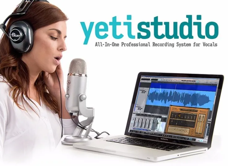 Синий Yeti studio USB конденсаторный микрофон для прямого вещания и записи с внутренней звуковой картой Plug and play