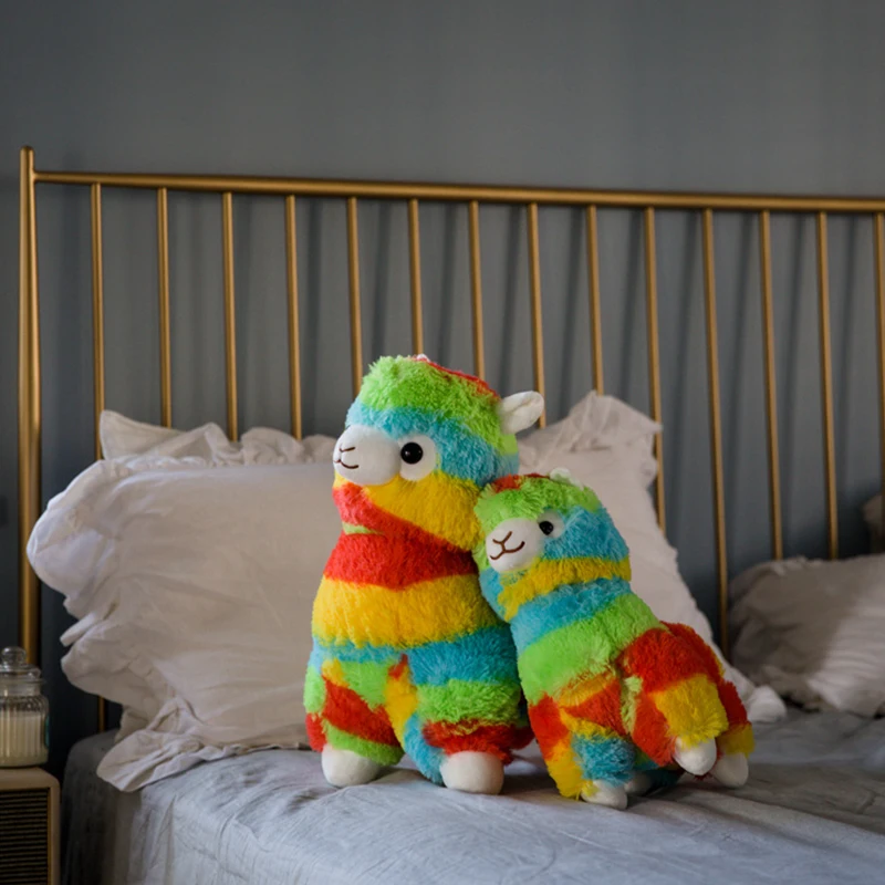 Бесплатная доставка милая красочная плюшевая игрушка альпака Мягкая Плюшевая