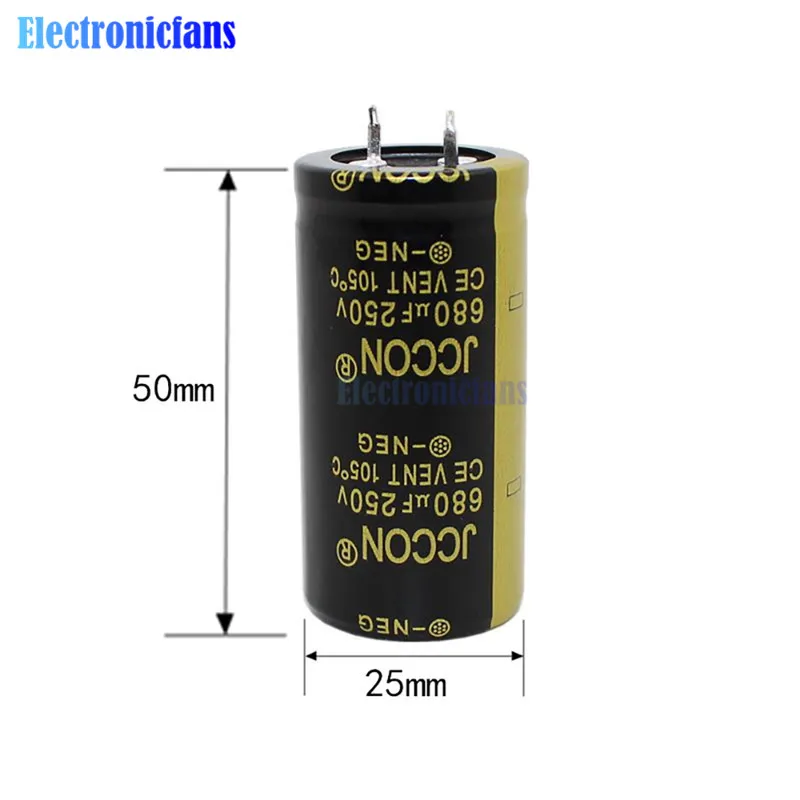250V 680 мкФ 25X50mm алюминиевый электролитический конденсатор Высокочастотный