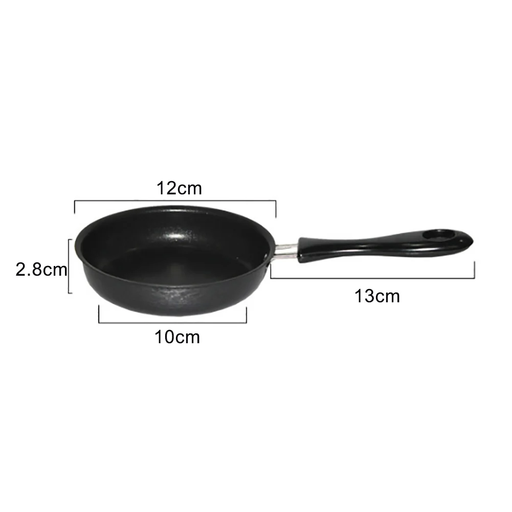 

12cm Mini Round Flat Bottom Steak Egg Breakfast Frying Pan Non-stick Saucepan No Oil-smoke Breakfast Grill Pan Cooking Pot